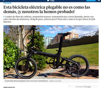 "Questa bicicletta elettrica pieghevole non è come le altre". Questo è ciò che afferma il prestigioso Híbridos y eléctricos riguardo a Q.ik Barcino