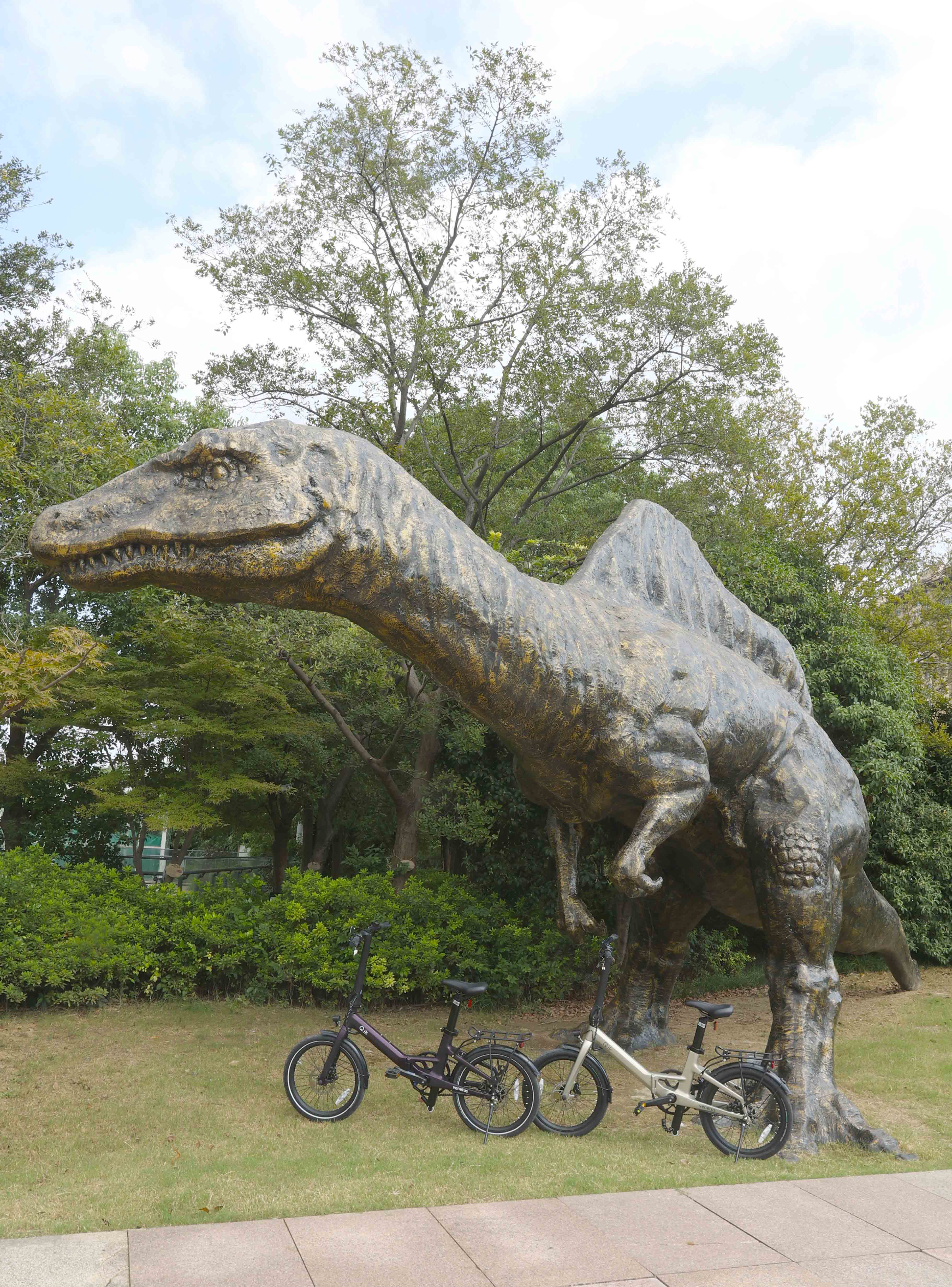 Una giornata tra i dinosauri — Fotografia all'aperto con le biciclette pieghevoli elettriche Q.ik