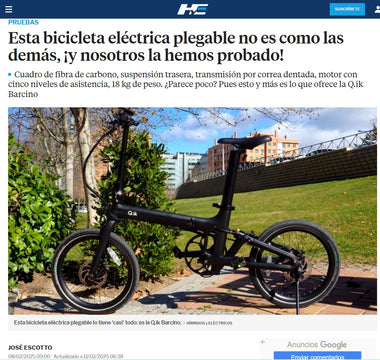 "This folding electric bike is not like the others". This is what the prestigious Híbridos y eléctricos holds about Q.ik Barcino