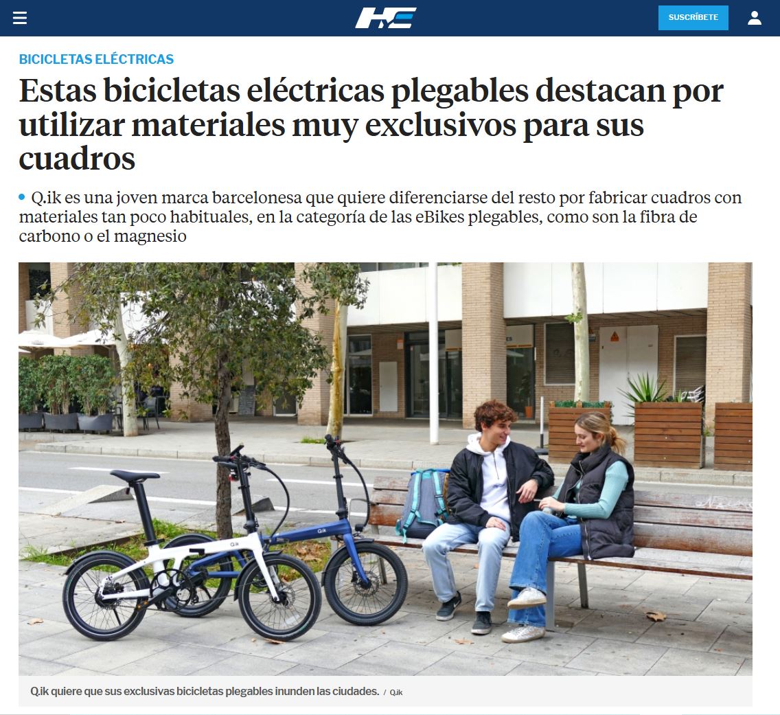 The web magazine hibridosyelectricos.com arranged a nice introduction about our Q.ik ebike brand - Q.ik shop